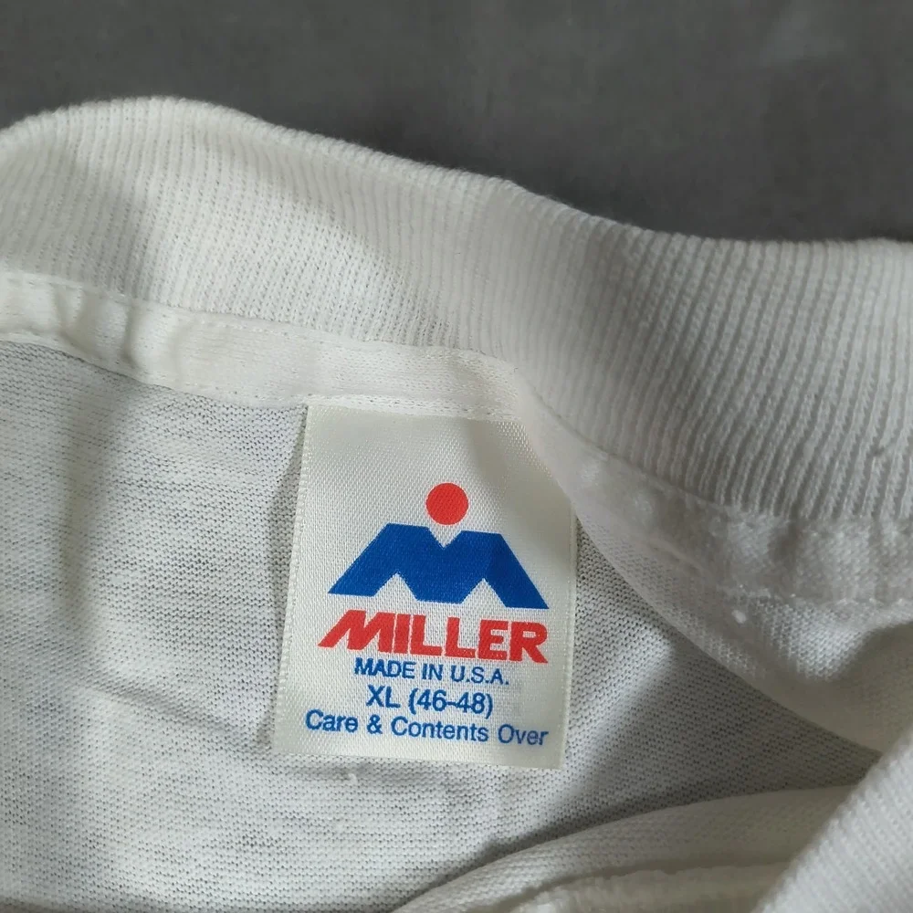 Vintage Jackson Hole Draft Beer Shirt Mens XL White Miller Single Stitch USA 80s